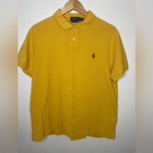 Ralph Lauren Mustard Polo Shirt Size Large Preppy Classic
